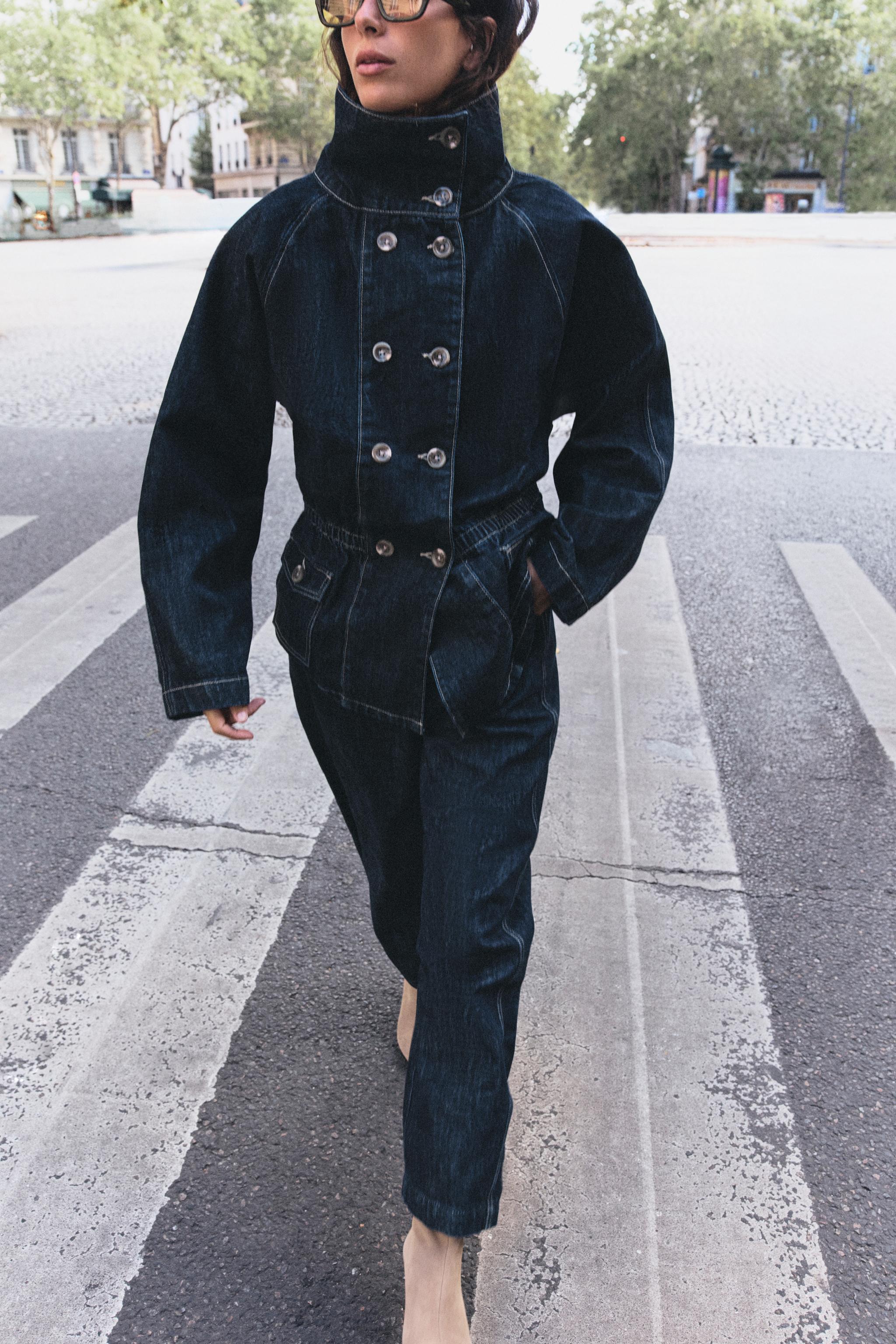 VESTE Z1975 EN DENIM À SURPIQÛRES CONTRASTÉES
